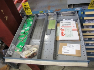 LISTA HEAVY DUTY 10-DRAWER PARTS CABINET W/ CONTENTS (W-50) LOADING & HANDLING FEE $25-